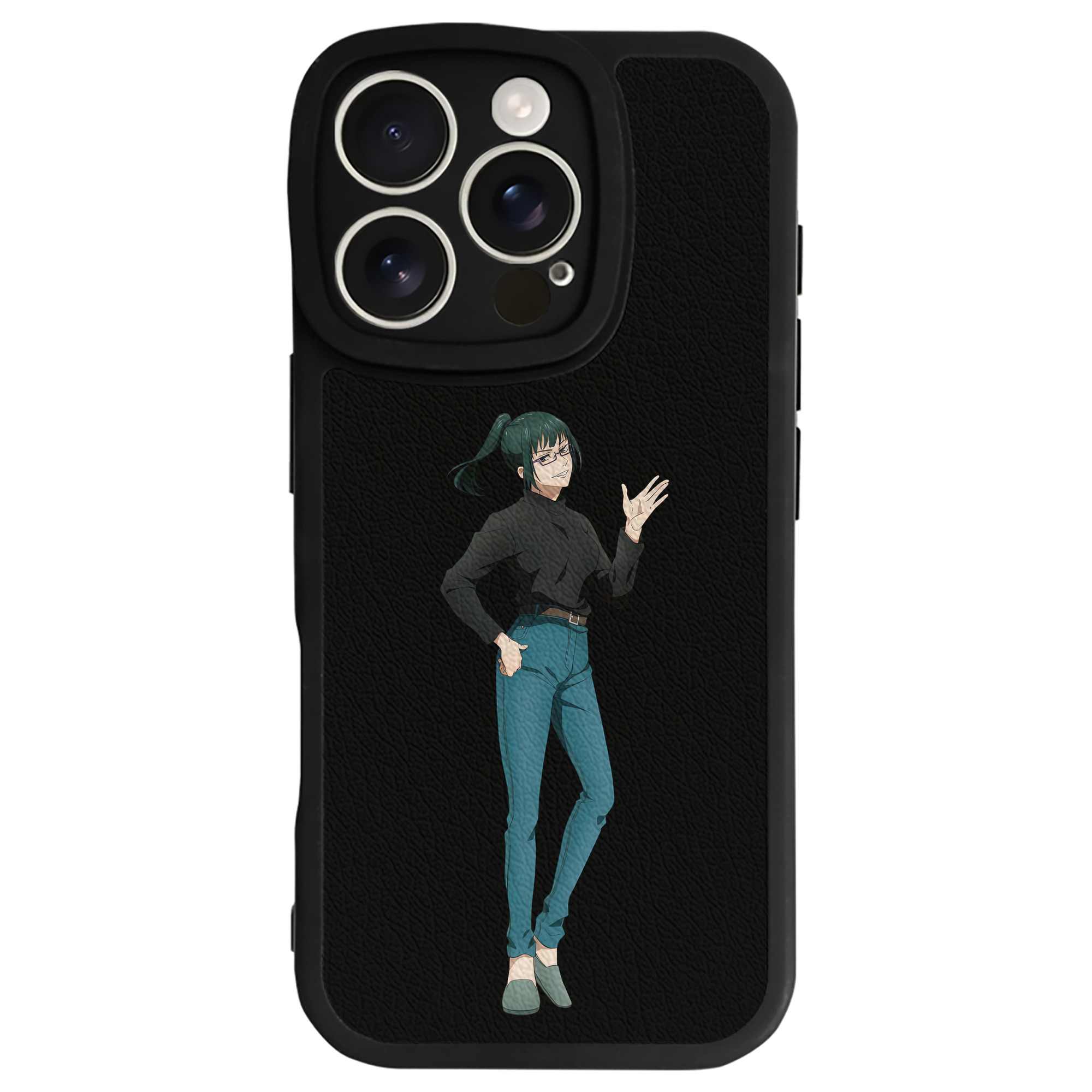 （画像用） 呪術廻戦 Jujutsu Kaisen 【iPhone 16シリーズ対応】シリコンスマホケース（レザー調） 材質：シリコン